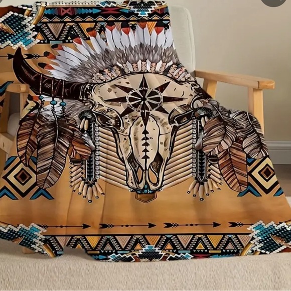 Blanket so cozy!American Native Blanket,Throw Blanket 51.18 inches by 59.06 NWOT - Picture 3 of 5